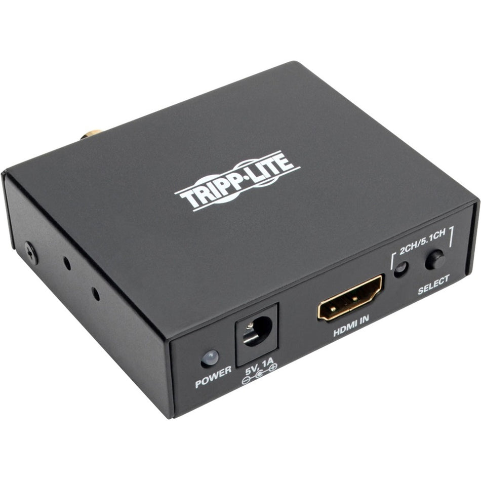 Eaton Tripp Lite Series 4K HDMI Audio De-Embedder/Extractor with TOSLINK, RCA and 3.5 mm Stereo Output, 5.1 Channel, HDCP, 4K 30Hz - P130-000-AUDIO