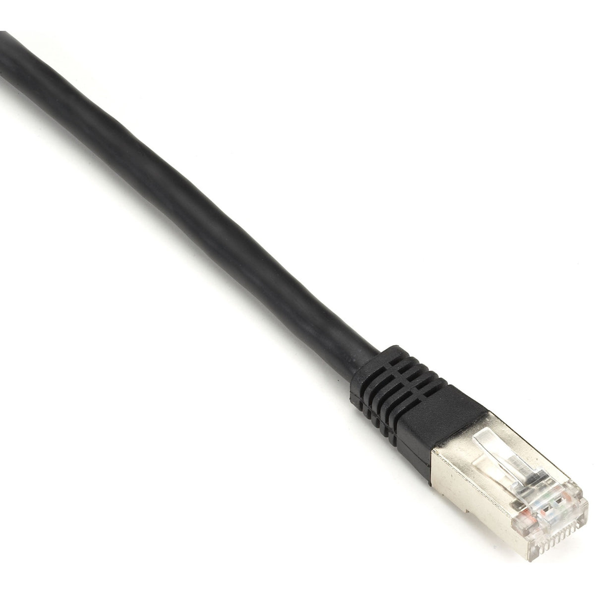 Black Box CAT6 250-MHz Stranded Patch Cable Slim Molded Boot - S/FTP, CM PVC, Black, 1FT - EVNSL0272BK-0001