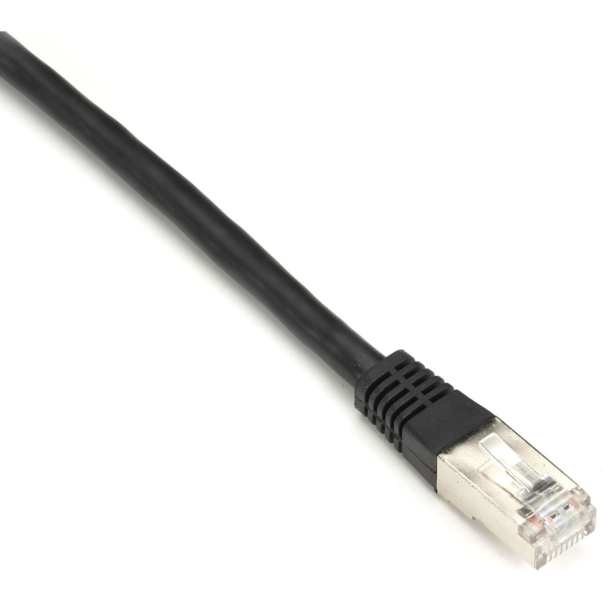 Black Box CAT6 250-MHz Stranded Patch Cable Slim Molded Boot - S/FTP, CM PVC, Black, 1FT - EVNSL0272BK-0001