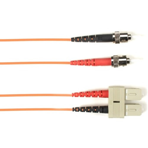 Black Box Fiber Optic Duplex Patch Network Cable - FOCMR62-002M-STSC-OR