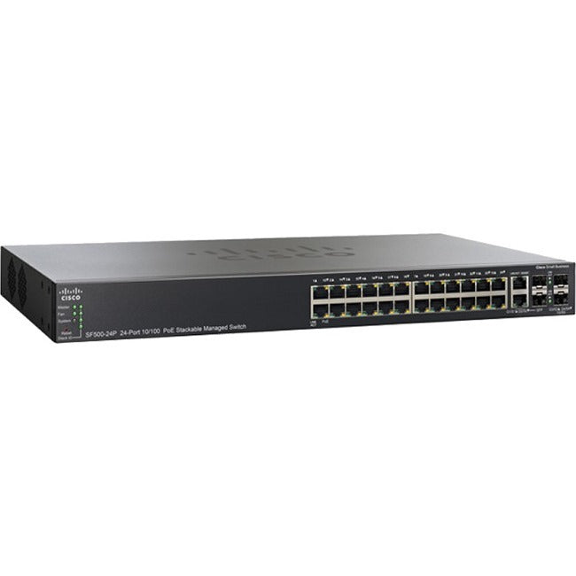 Cisco SF500-24P 24-Port 10 100 PoE Stackable Managed Switch - SF500-24-K9-G5-RF