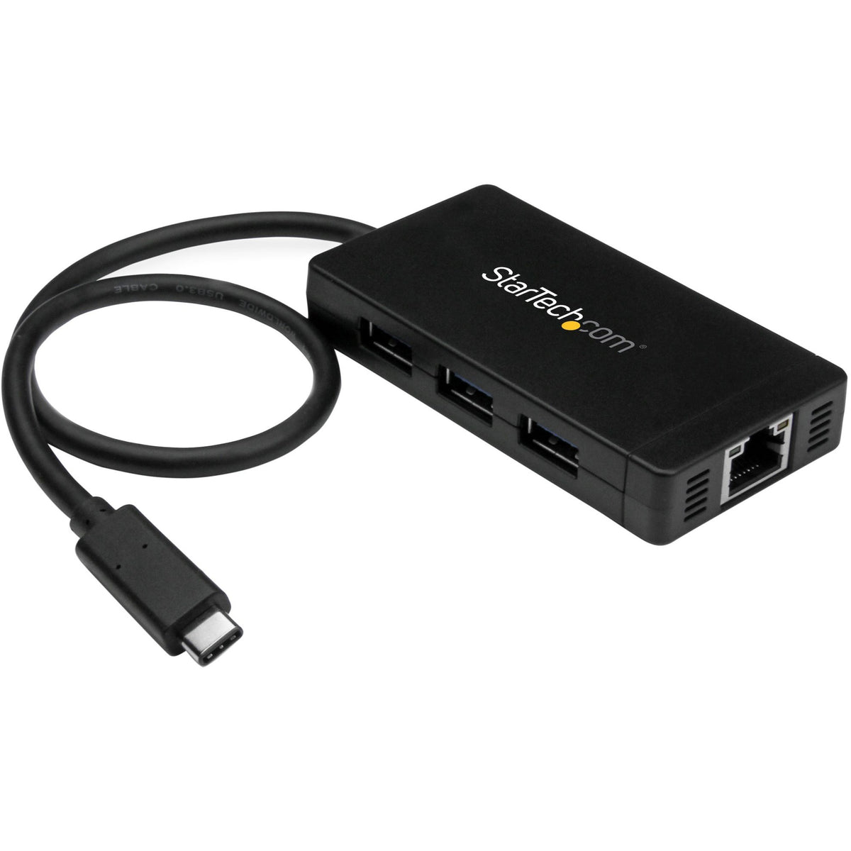 StarTech.com USB-C to Ethernet Adapter? Gigabit? 3 Port USB C to USB Hub and Power Adapter? Thunderbolt 3 Compatible - HB30C3A1GE