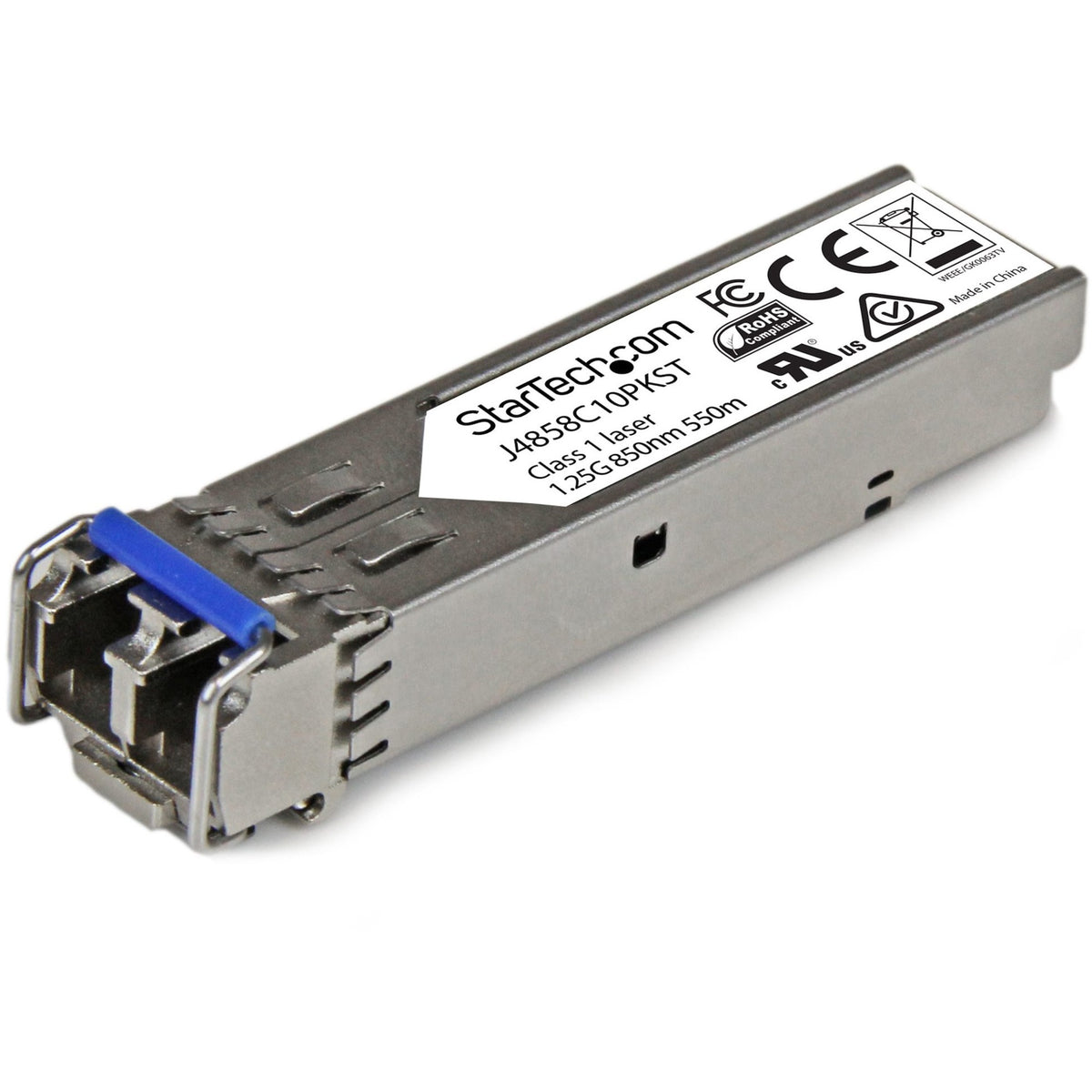 StarTech.com 10 pack HPE J4858C Compatible SFP Module - 1000BASE-SX - 1GE Gigabit Ethernet SFP 1GbE Multi Mode/MMF Fiber Transceiver 550m - J4858C10PKST