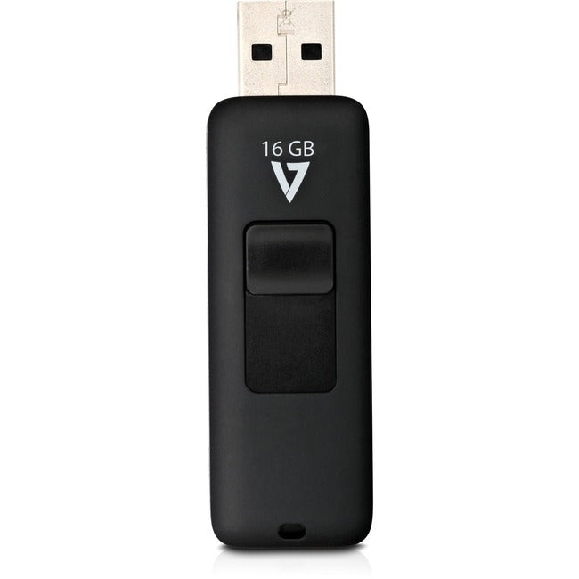 V7 16GB USB 2.0 Flash Drive - With Retractable USB Connector - VF216GAR-3N