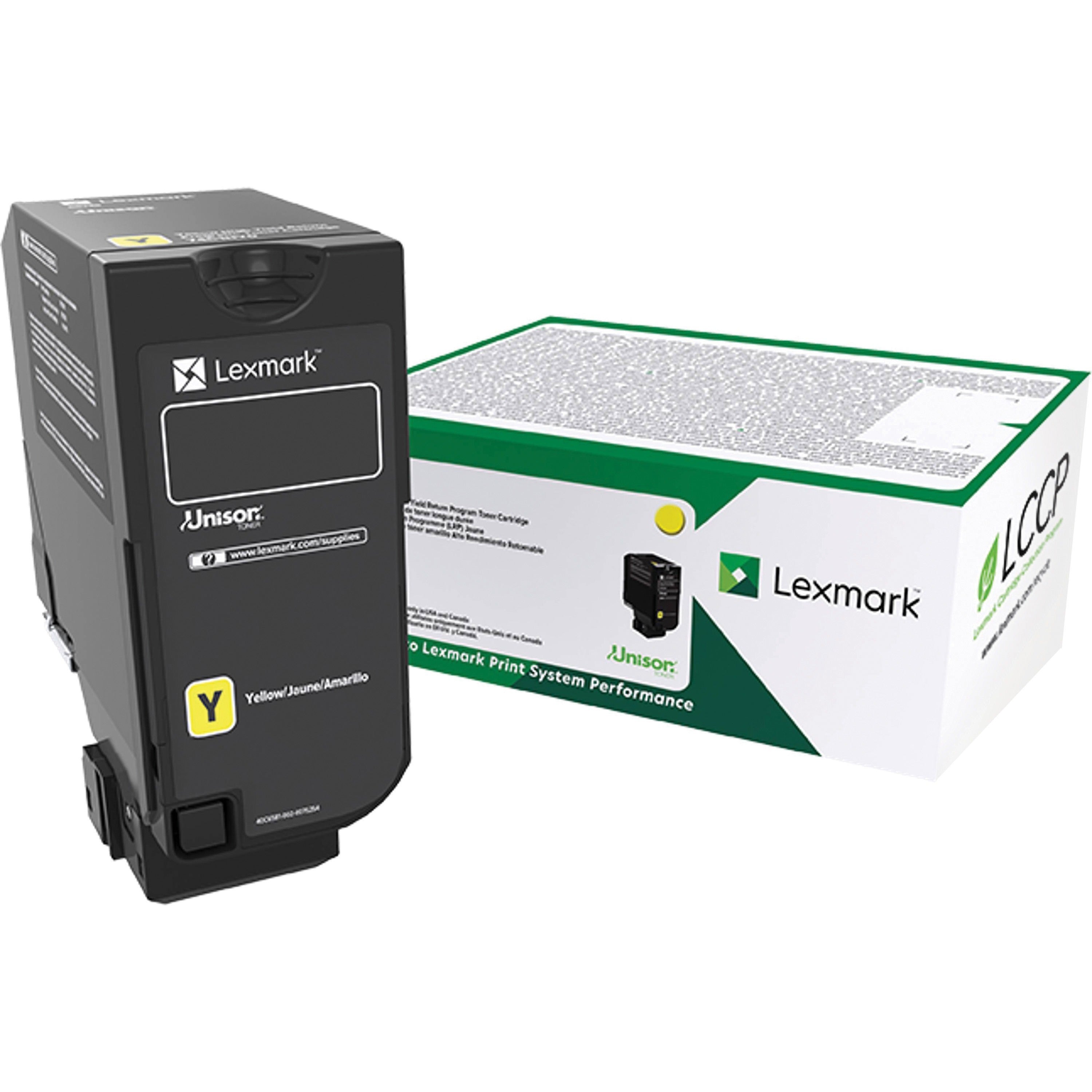 Lexmark Unison Original Standard Yield Laser Toner Cartridge - Yellow - 1 Each - 74C0SYG