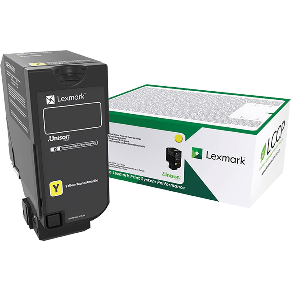 Lexmark Unison Original Standard Yield Laser Toner Cartridge - Yellow - 1 Each - 74C0SYG
