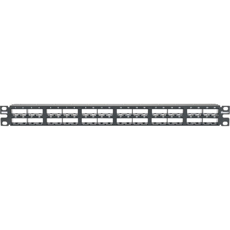 Panduit 48-Port Shielded High-Densitty Modular patch Panel, 1 RU. - CP48HDBL