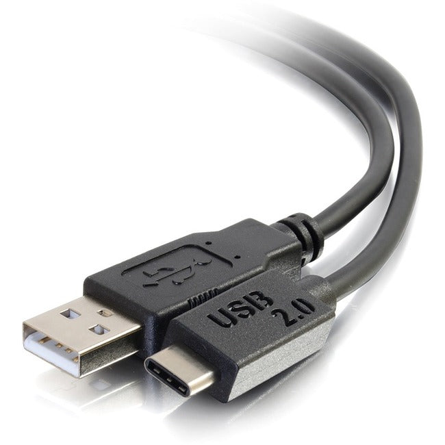 C2G 3ft USB C to USB A Cable - USB C 2.0 to USB Cable - 480 Mbps - Black - M/M - 28870