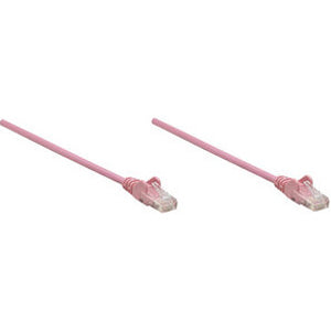 Intellinet Network Solutions Cat6 UTP Network Patch Cable, 3 ft (1.0 m), Pink - 392761