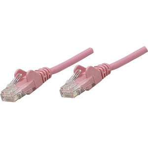 Intellinet Network Solutions Cat5e UTP Network Patch Cable, 1 ft (0.3 m), Pink - 453042