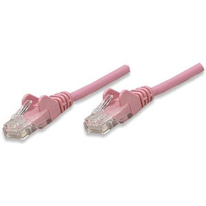 Intellinet Network Solutions Cat5e UTP Network Patch Cable, 3 ft (1.0 m), Pink - 453066