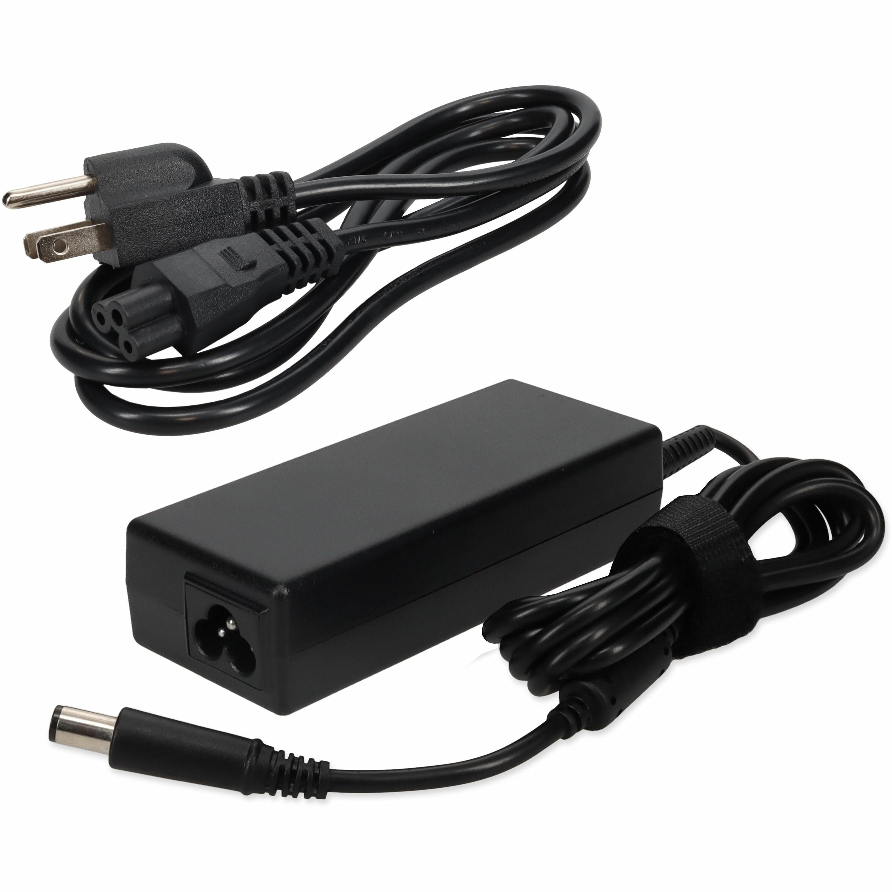 AddOn HP 693710-001 Compatible 65W 18.5V at 3.5A Black 7.4 mm x 5.0 mm Laptop Power Adapter and Cable - 693710-001-AA