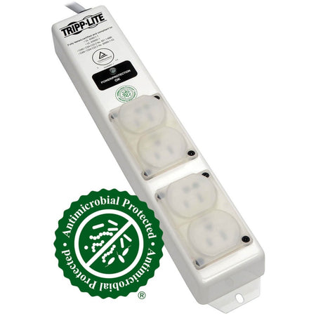 Eaton Tripp Lite Series Safe-IT UL 60601-1 Medical-Grade Surge Protector for Patient-Care Vicinity, 4x Hospital-Grade Outlets, 6 ft. Cord, Antimicrobial Protection - SPS406HGULTRA