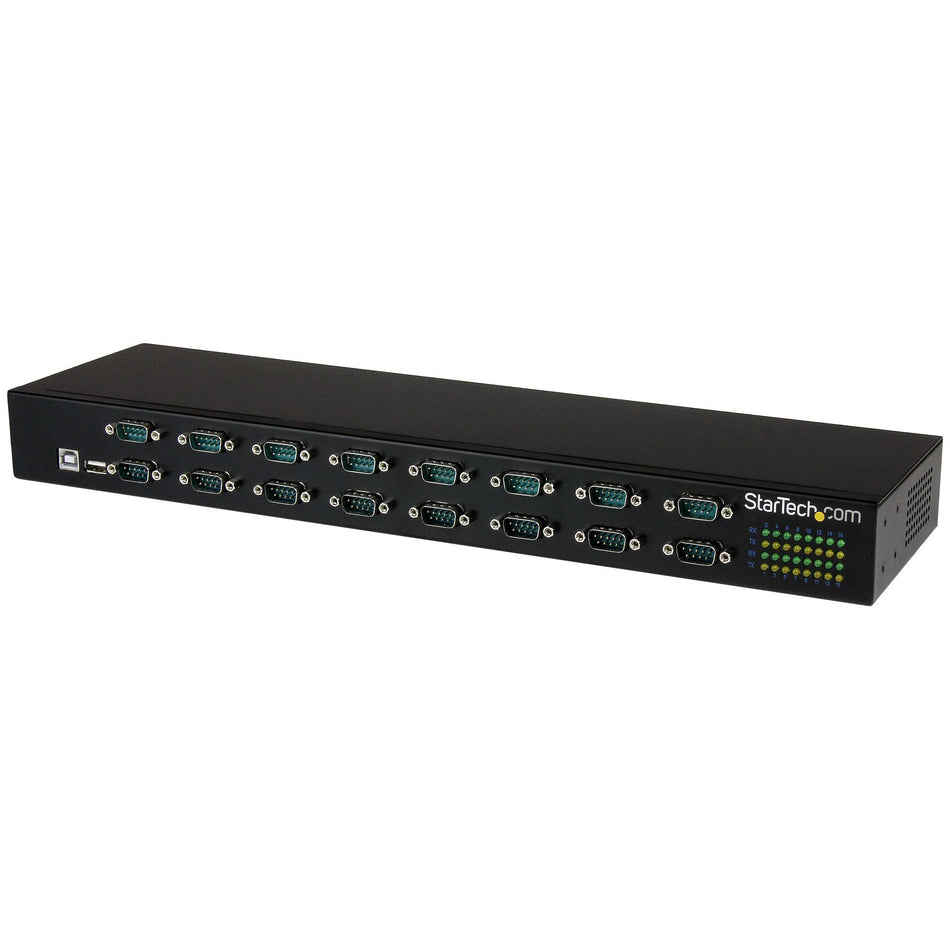 StarTech.com USB to Serial Hub - 16 Port - COM Port Retention - Rack Mount and Daisy Chainable - USB to RS232 Hub - ICUSB23216FD