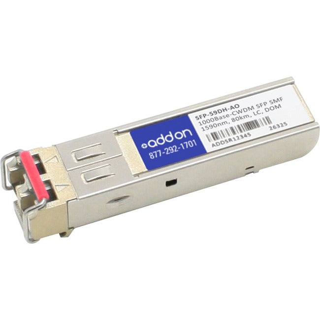 AddOn Rad SFP-59DH Compatible TAA Compliant 1000Base-CWDM SFP Transceiver (SMF, 1590nm, 80km, LC, DOM) - SFP-59DH-AO