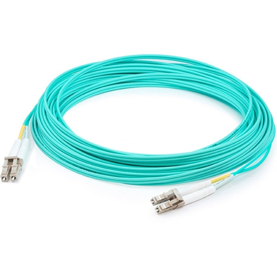 AddOn 100m LC (Male) to LC (Male) Aqua OM4 Duplex Fiber OFNR (Riser-Rated) Patch Cable - ADD-LC-LC-100M5OM4