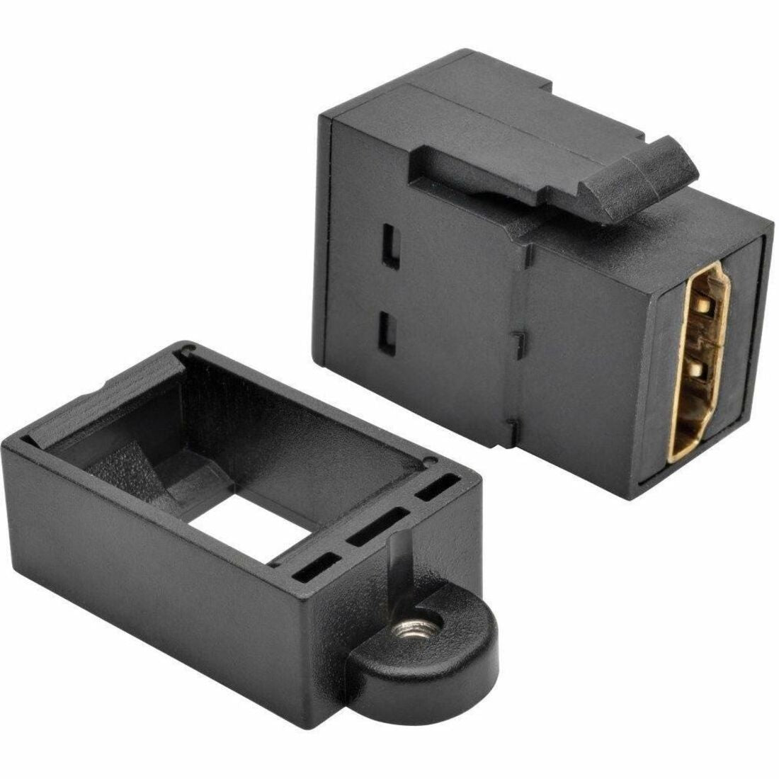 Eaton Tripp Lite Series HDMI All-in-One Keystone/Panel Mount Coupler (F/F), Black, TAA - P164-000-KP-BK