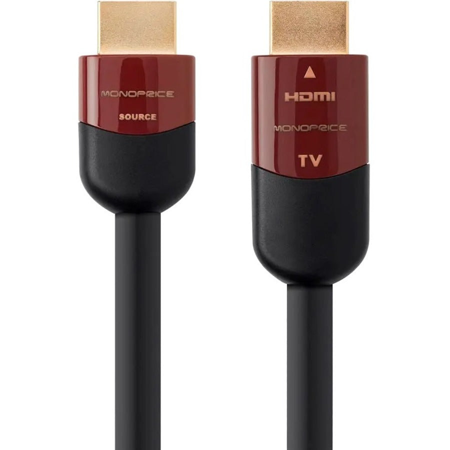 Monoprice 4K High Speed HDMI Cable 50ft - CL2 In Wall Rated 18Gbps Active Black - 12962
