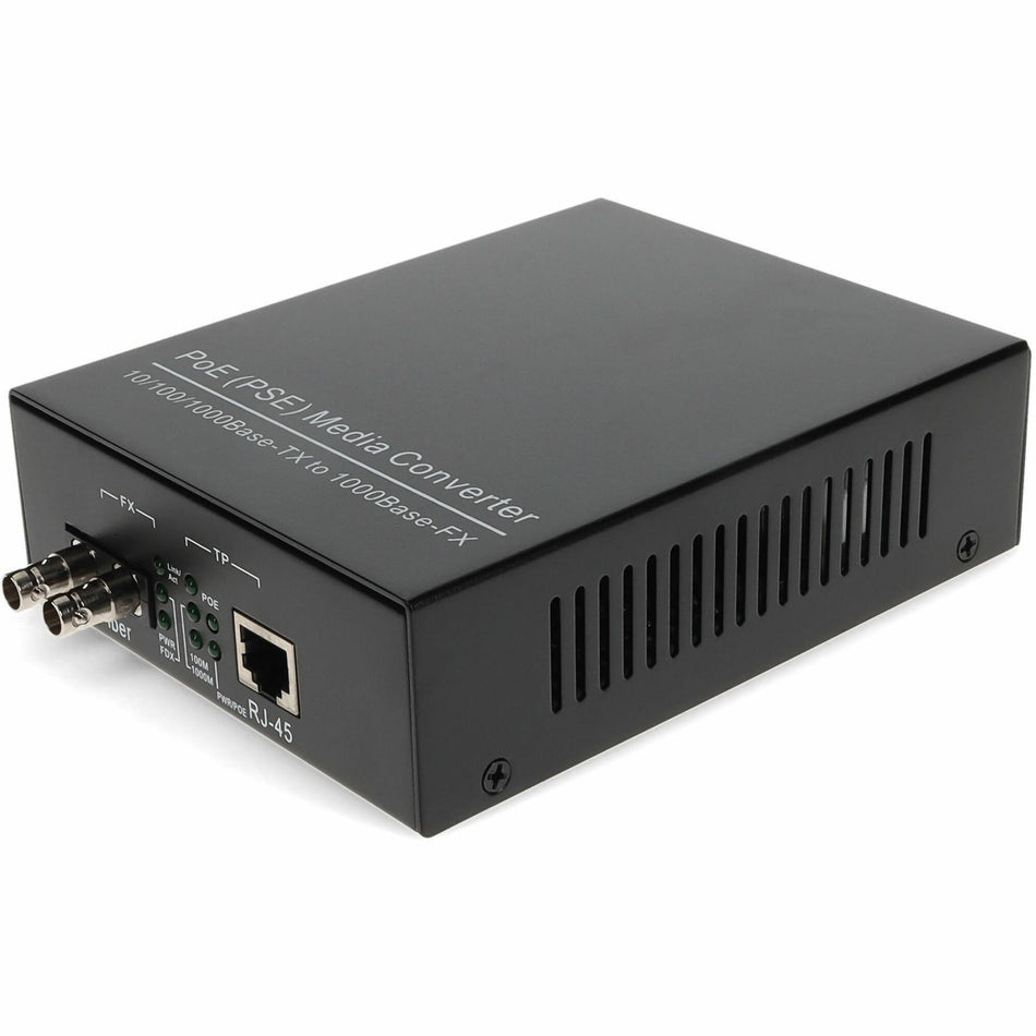 AddOn 10/100/1000Base-TX(RJ45) to 1000Base-SX(ST) MMF 850nm 550m POE Media Converter With EUR Standard Power Supply - ADD-GMCP-SX-5ST-ET