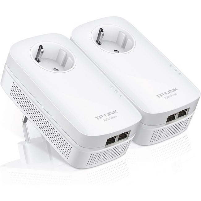 TP-Link TL-PA9020P KIT - AV2000 2-Port Gigabit Passthrough Powerline Starter Kit - TL-PA9020P KIT