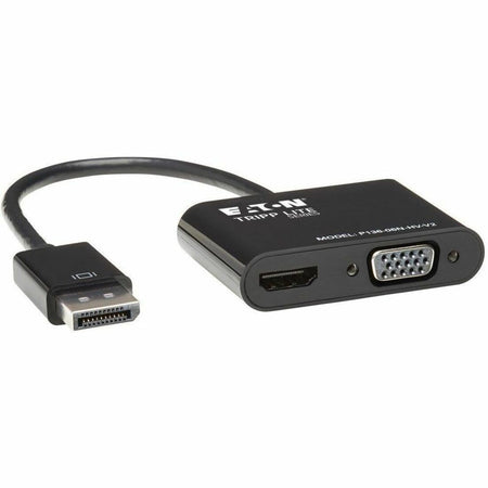 Eaton Tripp Lite Series DisplayPort to VGA/HDMI All-in-One Converter Adapter, DP ver 1.2, 4K 30 Hz HDMI - P136-06N-HV-V2