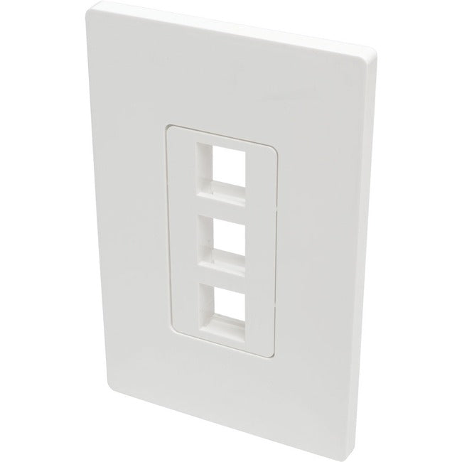 Tripp Lite by Eaton Single-Gang 3-Port Wall Plate Keystone Cat5/6 USB HDMI Dport RCA - N080-103