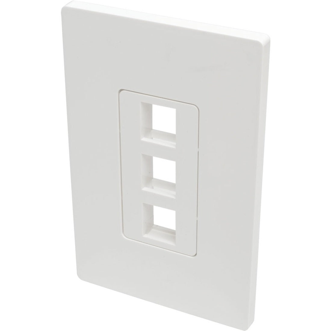 Eaton Tripp Lite Series 3-Port Keystone Single-Gang Faceplate, White, TAA - N080-103