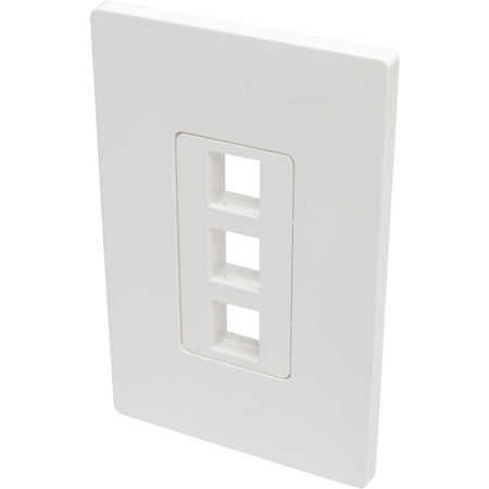 Eaton Tripp Lite Series 3-Port Keystone Single-Gang Faceplate, White, TAA - N080-103