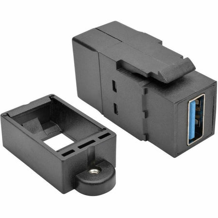 Eaton Tripp Lite Series USB 3.0 All-in-One Keystone/Panel Mount Coupler (F/F), Black, TAA - U325-000-KP-BK