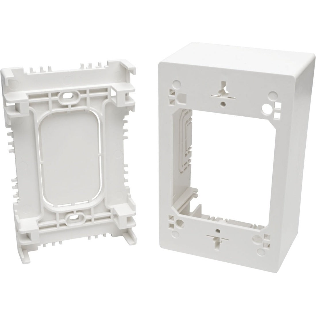 Tripp Lite by Eaton Single-Gang Surface-Mount Junction Box Wallplate White - N080-SMB1-WH