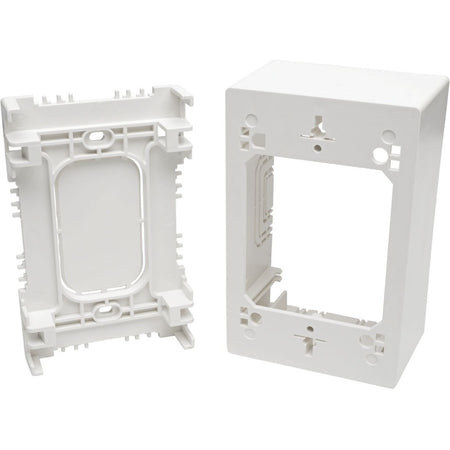 Tripp Lite by Eaton Single-Gang Surface-Mount Junction Box Wallplate White - N080-SMB1-WH