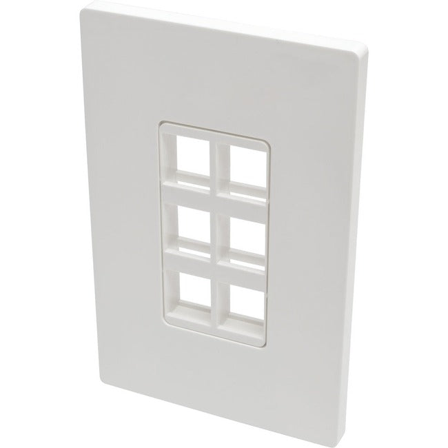 Tripp Lite by Eaton Single-Gang 6-Port Wall Plate Keystone Cat5/6 USB HDMI Dport RCA - N080-106