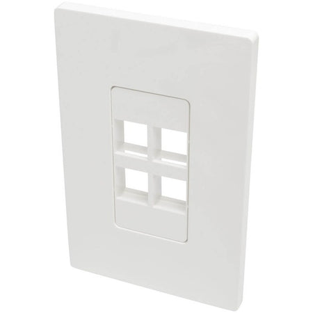 Tripp Lite by Eaton Single-Gang 4-Port Wall Plate Keystone Cat5/6 USB HDMI Dport RCA - N080-104