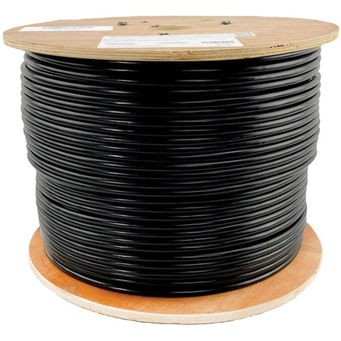 Eaton Tripp Lite Series Cat6 Gigabit Solid Core Plenum-Rated UTP CMP PVC Bulk Ethernet Cable, Black, 1000 ft. (304.8 m), TAA - N224-01K-BK