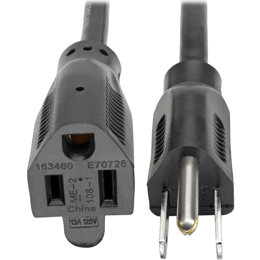 Eaton Tripp Lite Series Power Extension Cord, NEMA 5-15P to NEMA 5-15R - 13A, 120V, 16 AWG, 15 ft. (4.57 m), Black - P024-015-13A