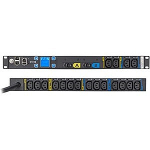 Eaton Metered Input rack PDU, 1U, L6-30P input, 10 ft cord, Single-phase, 200-240V, Outlets: (18) C13 Outlet grip - EMIT07-10