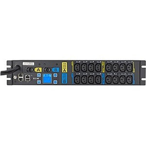 Eaton Managed rack PDU, 2U, L6-30P input, 5.76 kW max, 200-240V, 24A, 10 ft cord, Single-phase, Outlets: (16) C13 Outlet grip - EMAU07-10