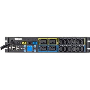 Eaton Metered Input rack PDU, 2U, L6-30P input, 10 ft cord, Single-phase, 200-240V, Outlets: (12) C13 Outlet grip, (4) C19 Outlet grip - EMIU06-10