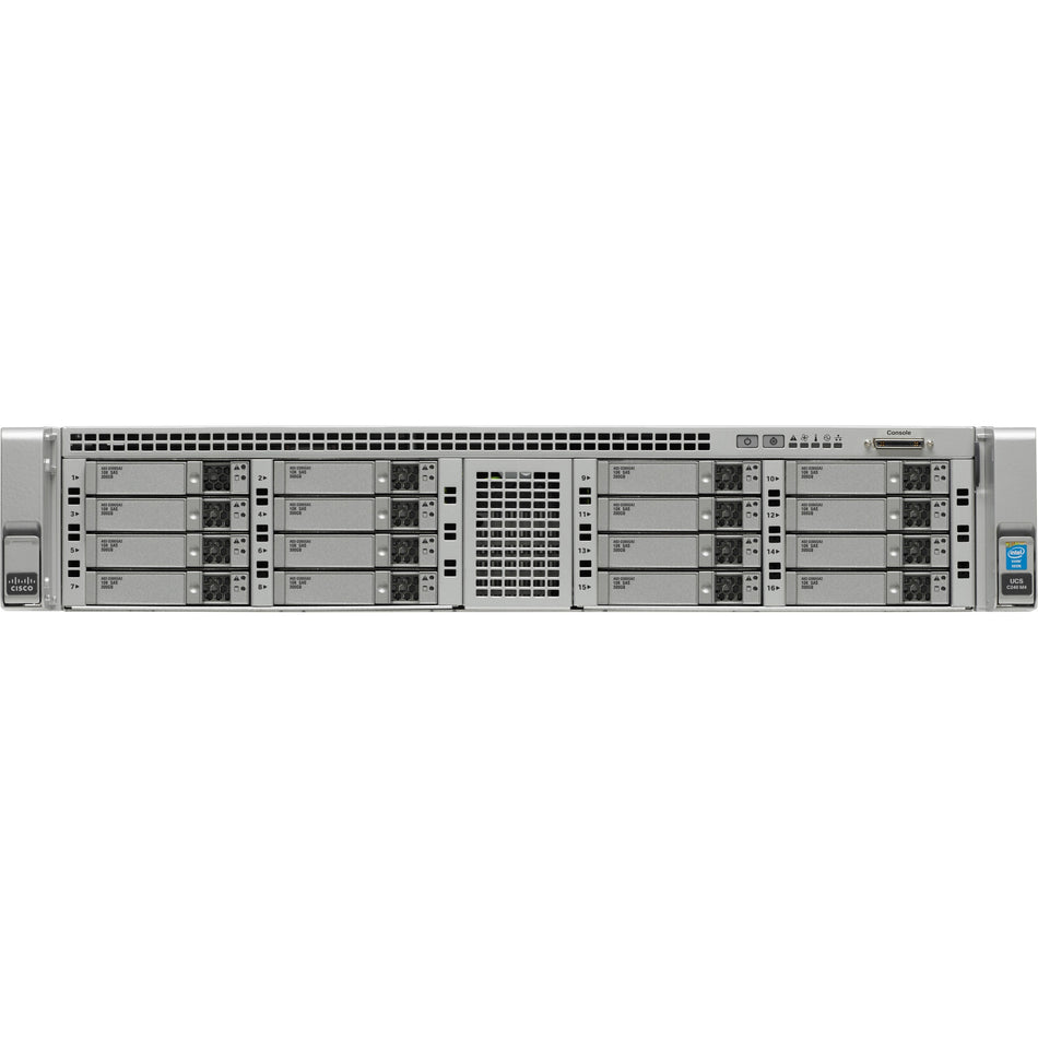 Cisco C240 M4 2U Rack Server - 2 x Intel Xeon E5-2680 v4 2.40 GHz - 64 GB RAM - 12Gb/s SAS Controller - UCS-SPR-C240M4-BC2