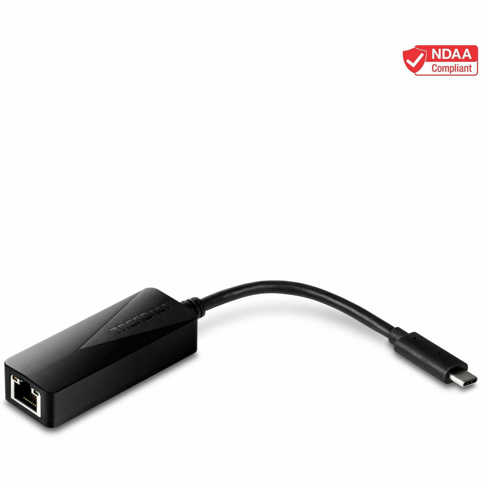 TRENDnet USB Type-C to Gigabit Ethernet LAN Wired Network Adapter, Windows & Mac Compatible, Nintendo Switch, USB-C to Gigabit Ethernet Adapter, Black, TUC-ETG - TUC-ETG