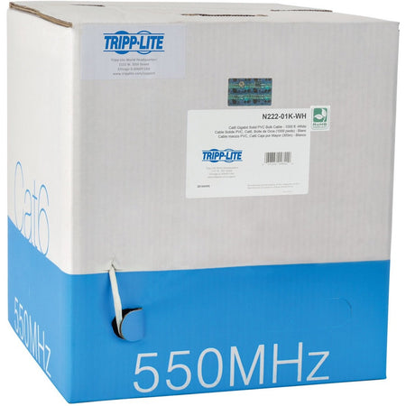Tripp Lite by Eaton Cat6 Gigabit Solid Core UTP PVC Bulk Ethernet Cable White 1000 ft. (304.8 m) TAA - N222-01K-WH