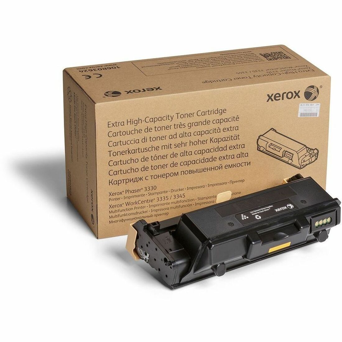 Xerox Genuine Phaser&reg; 3330, WorkCentre&reg; 3300 Series Black Extra High capacity Toner Cartridge (15000 Pages) - 106R03624 - 106R03624