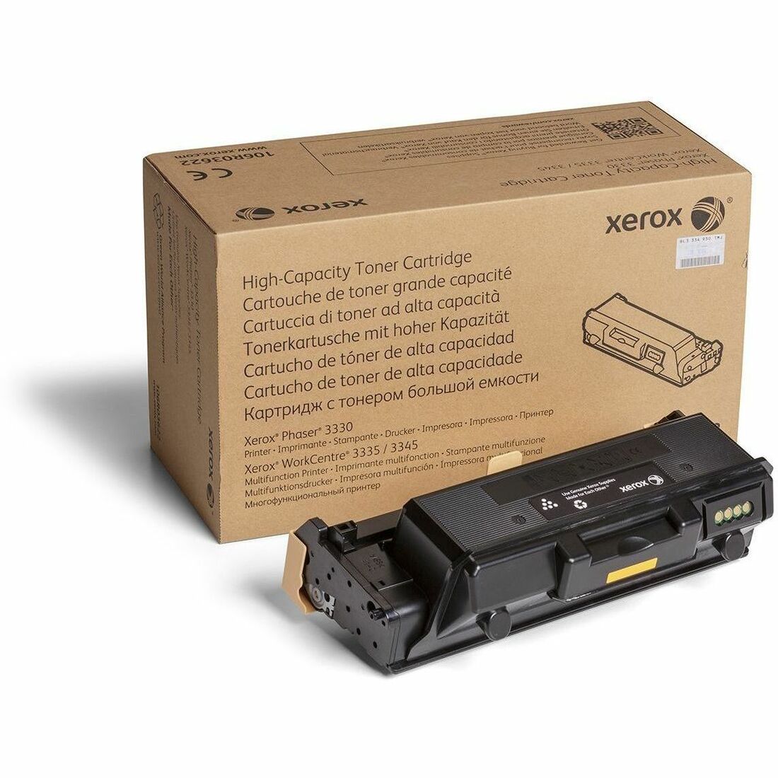 Xerox Genuine Phaser&reg; 3330, WorkCentre&reg; 3300 Series Black High capacity Toner Cartridge (8500 Pages) - 106R03622 - 106R03622