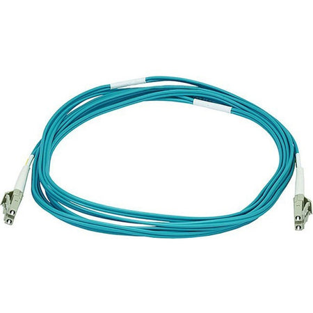 Monoprice 10Gb Fiber Optic Cable, LC/LC, Multi Mode, Duplex - 3 Meter (50/125 Type) - Aqua - 6387
