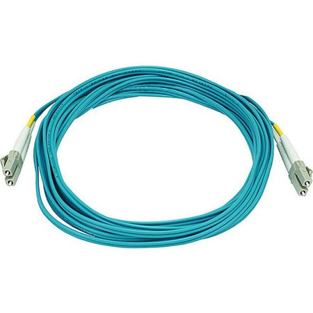 Monoprice 10Gb Fiber Optic Cable, LC/LC, Multi Mode, Duplex - 5 Meter (50/125 Type) - Aqua - 6388