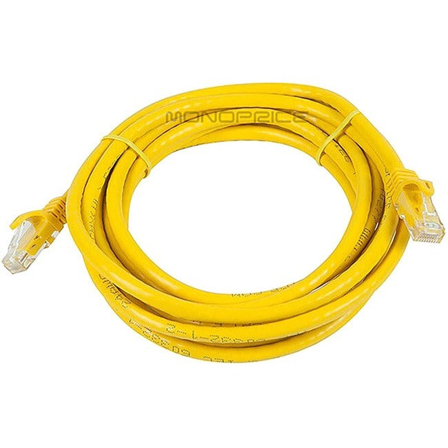 Monoprice FLEXboot Series Cat6 24AWG UTP Ethernet Network Patch Cable, 10ft Yellow - 9871