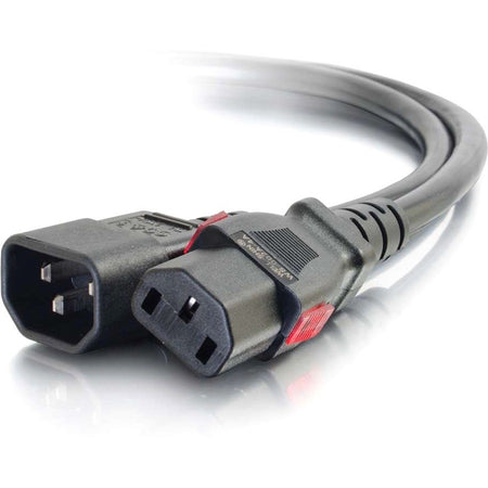 C2G 15ft Locking C14 to C13 10A 250V Power Cord Black - 10362