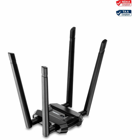 TRENDnet AC1900 High Power Dual Band Wireless USB Adapter, TEW-809UB, Stream 4K HD Video, Windows-Mac OS Compatible, USB 3.0 to USB Type A, Black - TEW-809UB