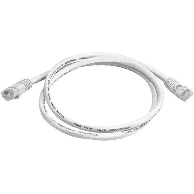 Monoprice Cat6 24AWG UTP Ethernet Network Patch Cable, 3ft White - 2299