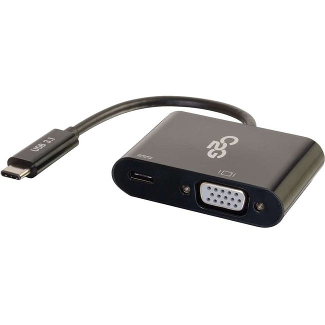 C2G USB C to VGA Adapter with Power Delivery - 29533